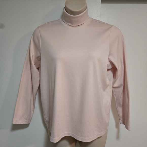 L.L. Bean Tops - LL Bean Size 1X Light Pale Pink 100% Supima Cotton Turtleneck  214986